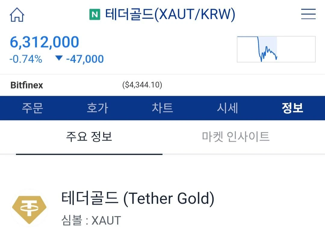 테더골드가 600만원 넘는 이유