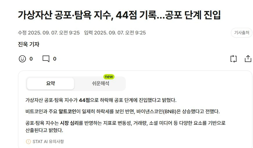 공포 탐욕 지수