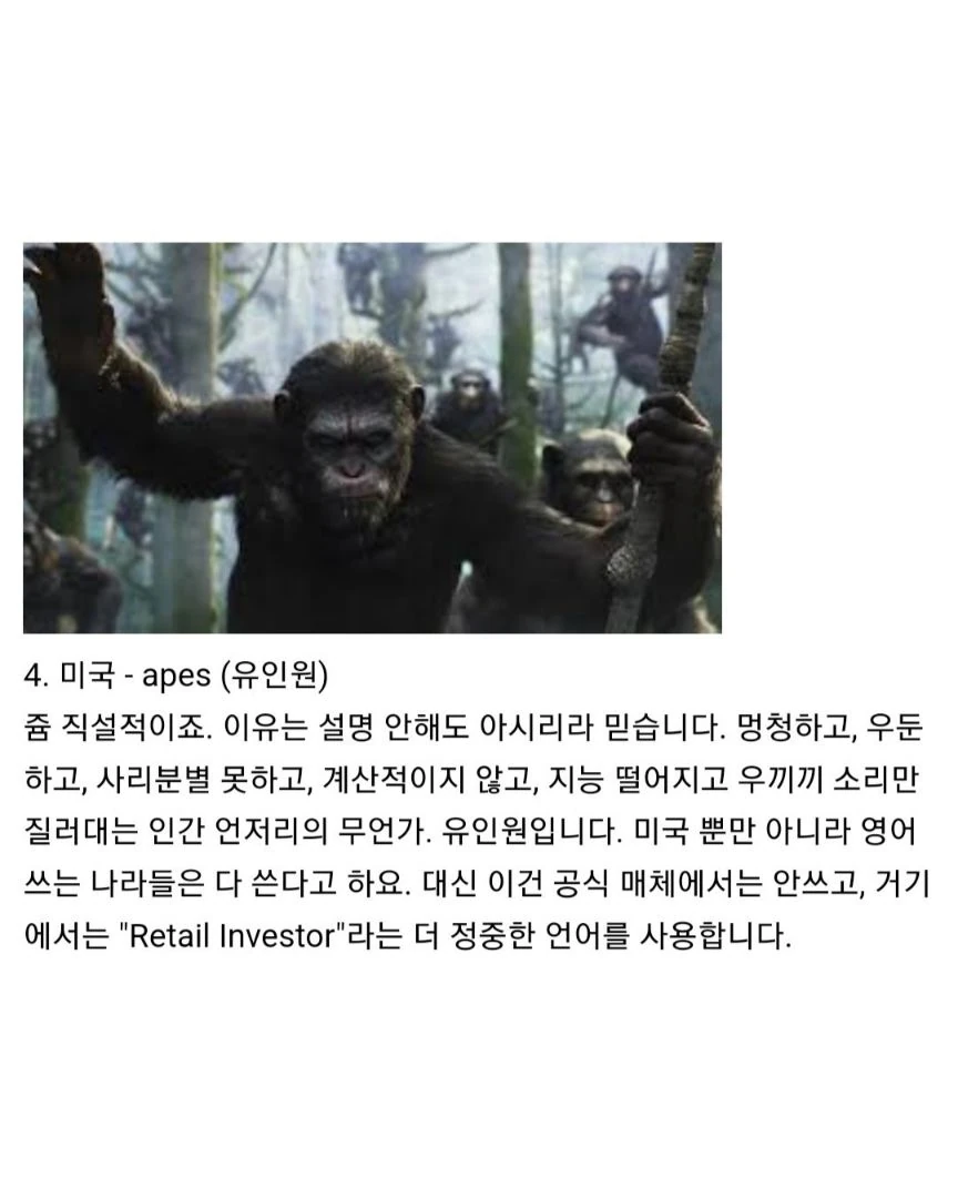 나라별 주식투자자들 부르는 명칭